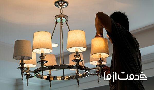 نصب انواع لوستر مدرن
