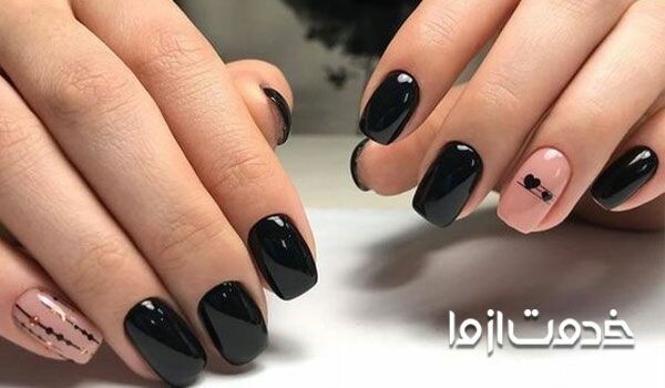 لاک دو رنگ برای طراحی ناخن