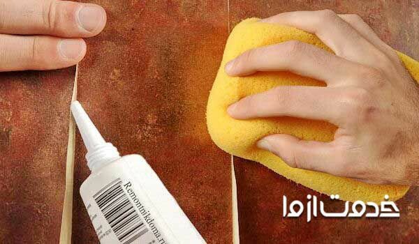 از بین بردن حباب زیر برچسب | هواگیری کاغذ دیواری