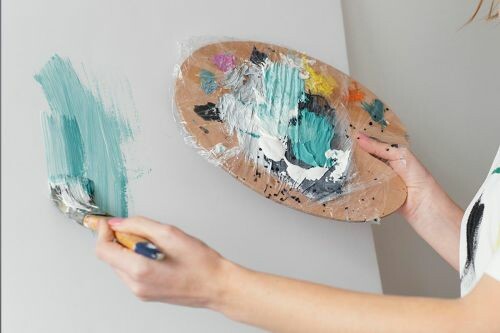 آموزش نقاشی روی بوم