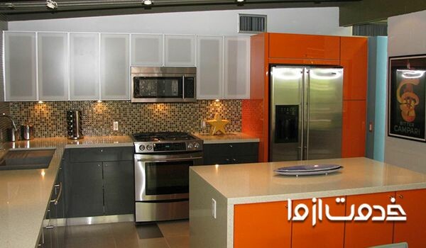 فنگ شویی محیط آشپزخانه با ترکیب رنگ نارنجی
