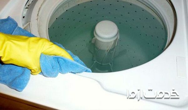 تمیز کردن لاستیک ماشین لباسشویی با سرکه